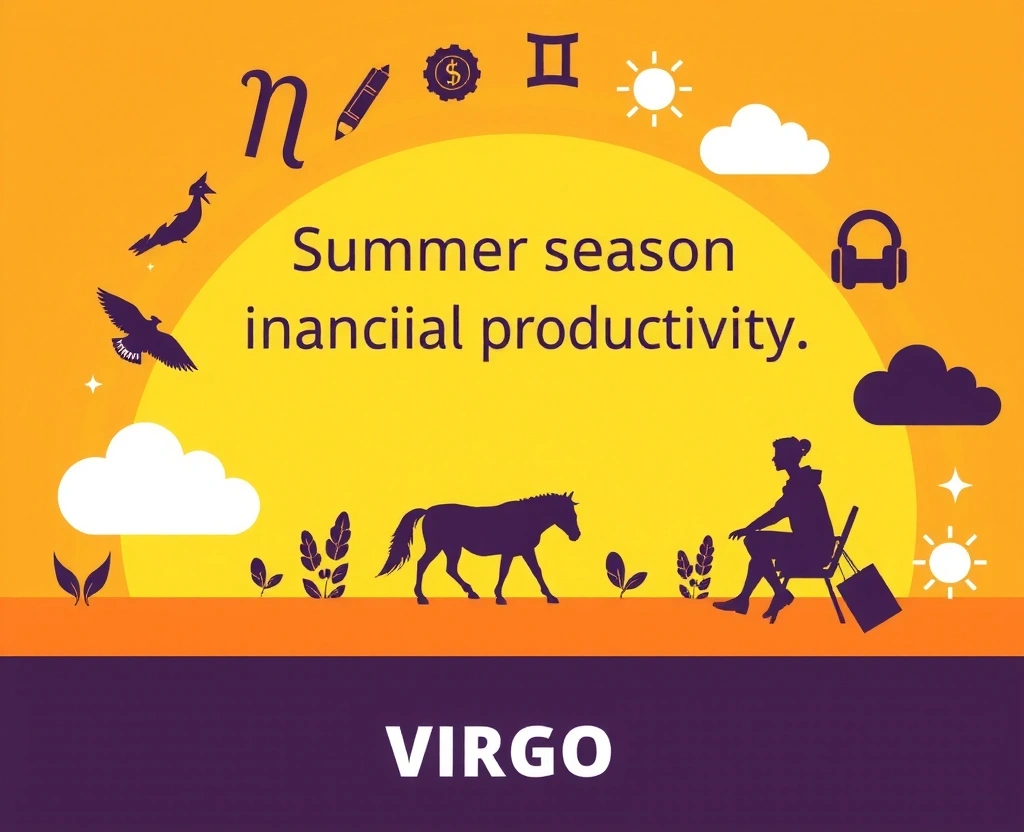 Letnie słońce i symbole produktywności finansowej