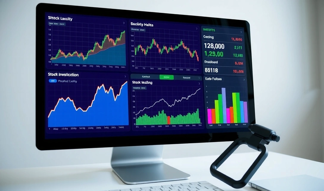 Akcje i papiery wartościowe - wykres giełdowy