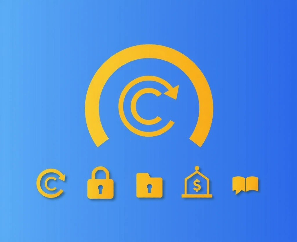 Symbole praw autorskich i ochrony własności intelektualnej